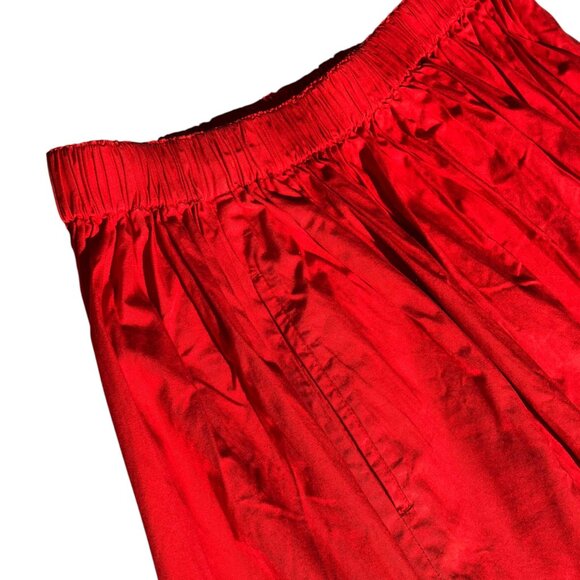 Comme Des Garcons robe de chambre Red Cotton Drawstring Skirt Size M L - Picture 6 of 11